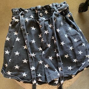 Le Lis Star Denim Shorts